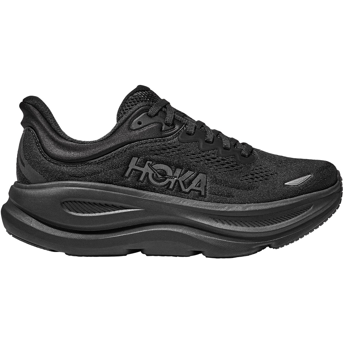HOKA Bondi 9 Women's Athletic Shoes Black/Black Mesh