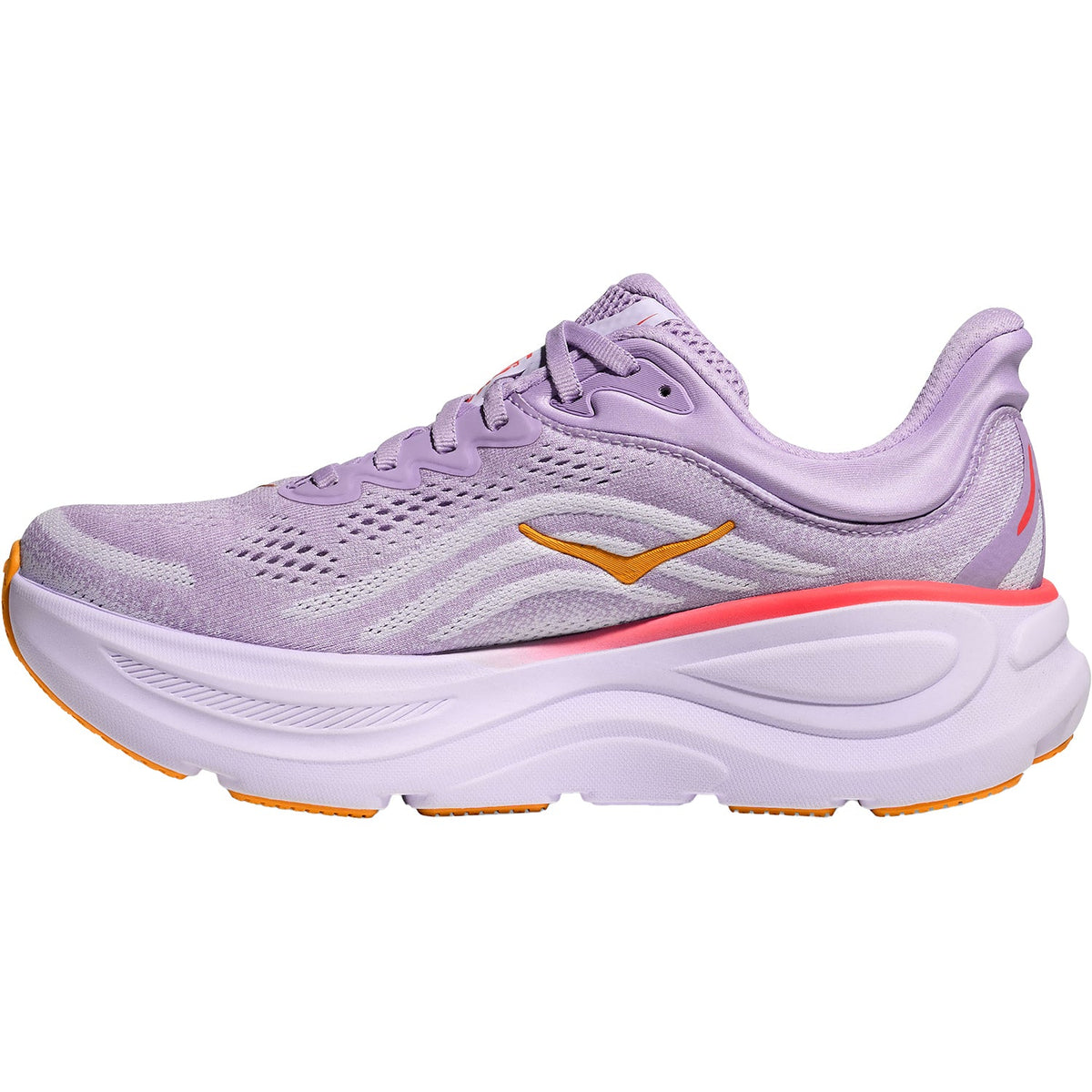 HOKA Bondi 9 Women's Athletic Shoes Aster Flower/Starlight Glow Mesh