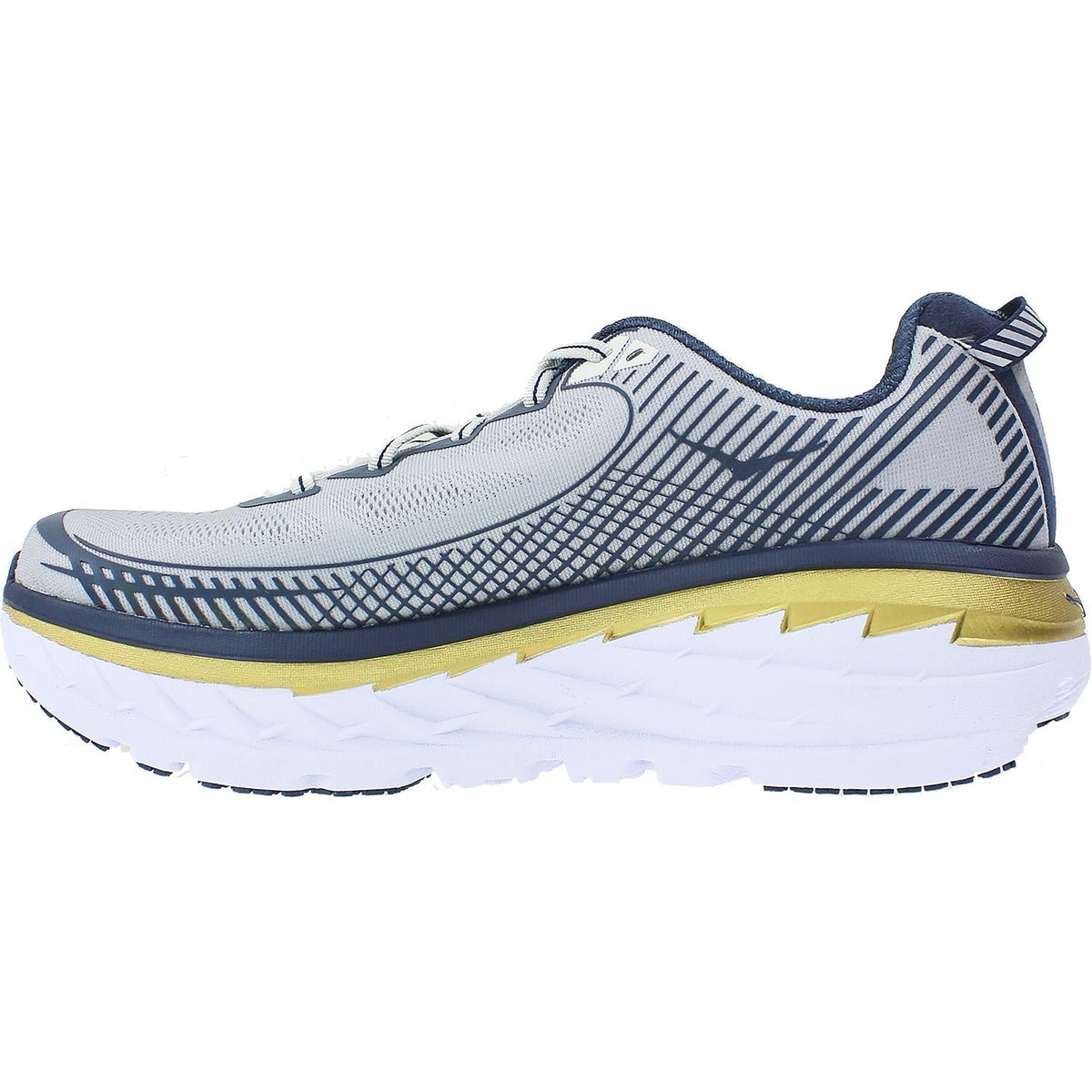 HOKA Bondi 5 Men's Running Shoes Cool Grey/Midnight Navy Mesh