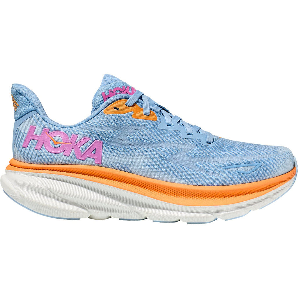 HOKA Clifton 9 Women's Road Running Shoes Airy Blue/Ice Water Mesh