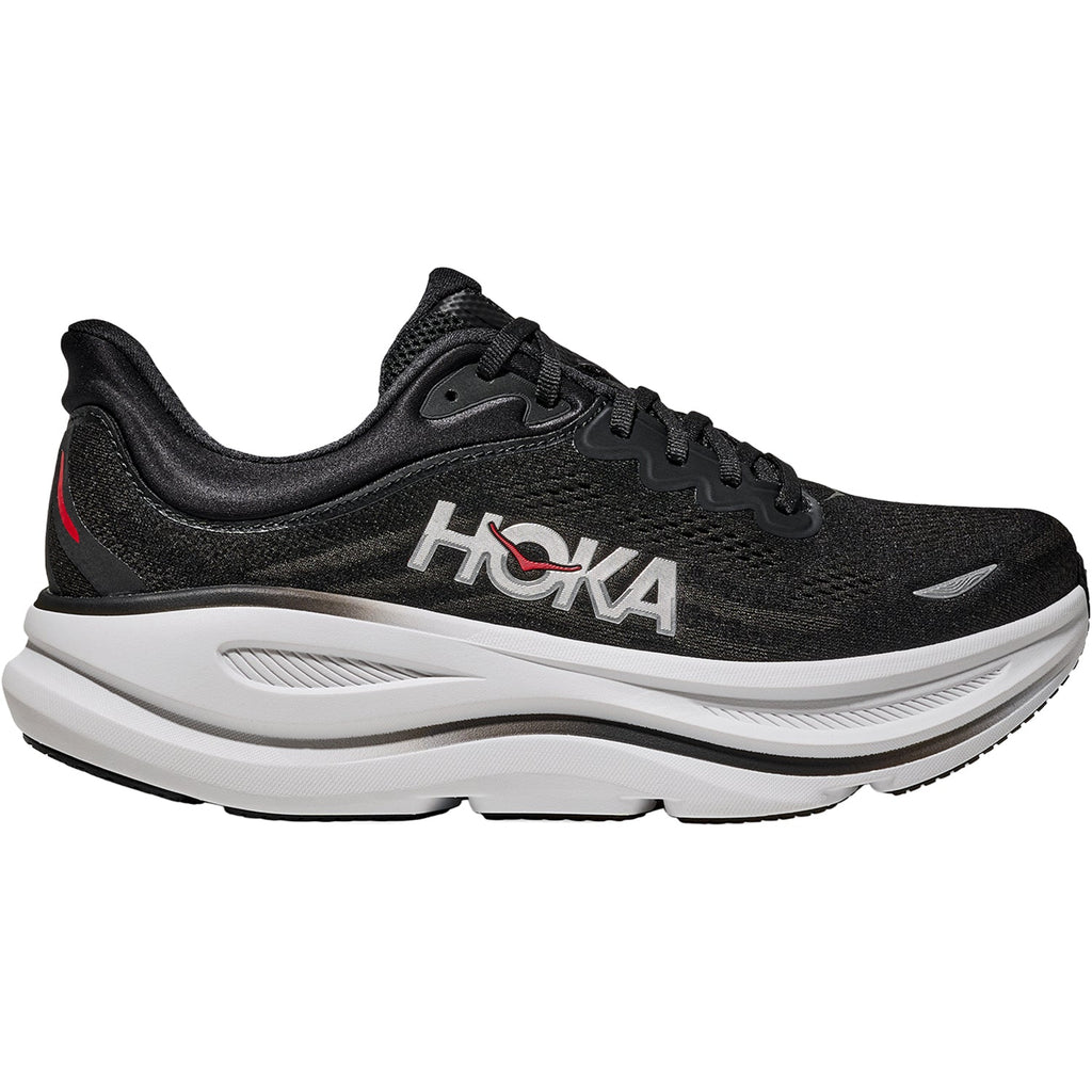 HOKA Bondi 9 Men's Athletic Shoes Black/Vermillion