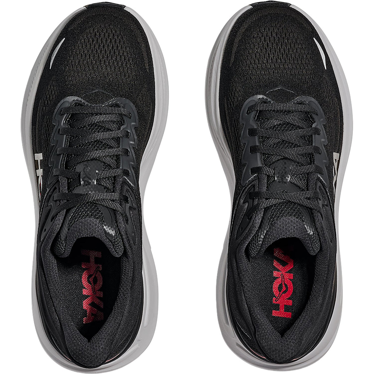 HOKA Bondi 9 Men's Athletic Shoes Black/Vermillion