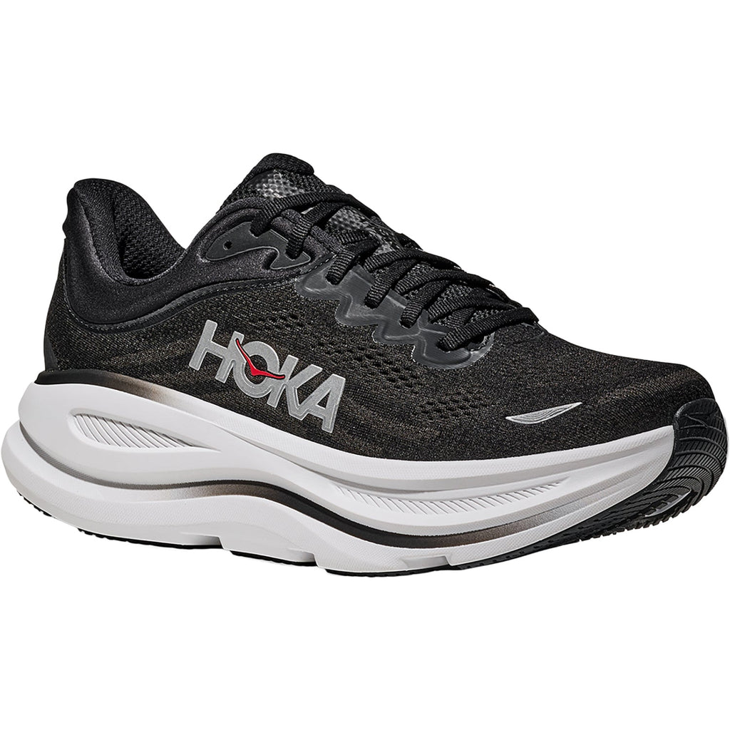 HOKA Bondi 9 Men's Athletic Shoes Black/Vermillion
