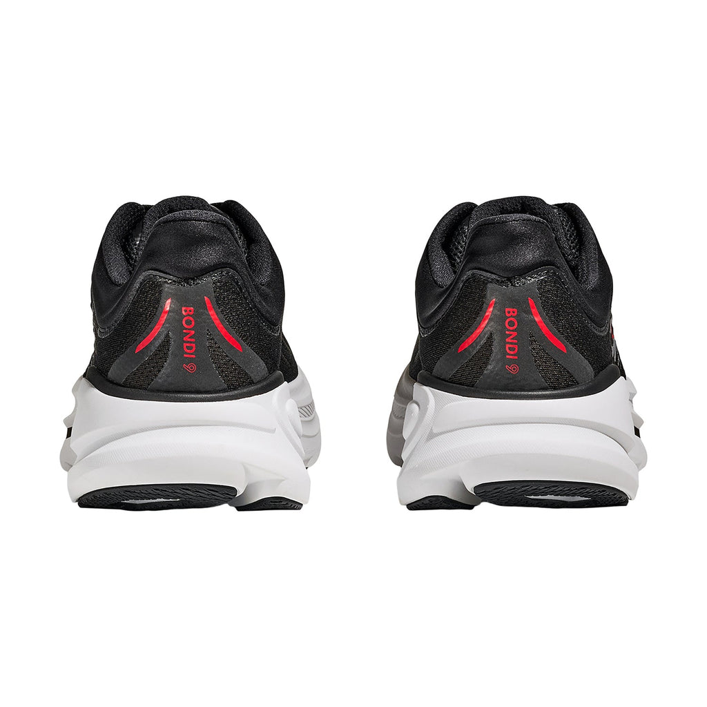 HOKA Bondi 9 Men's Athletic Shoes Black/Vermillion