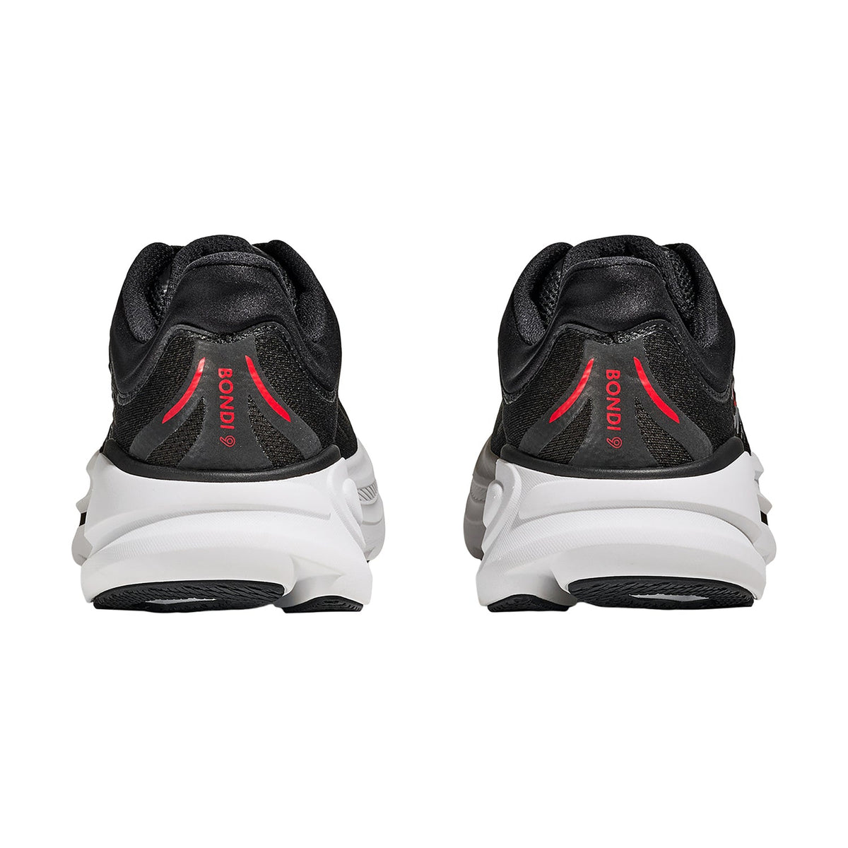 HOKA Bondi 9 Men's Athletic Shoes Black/Vermillion