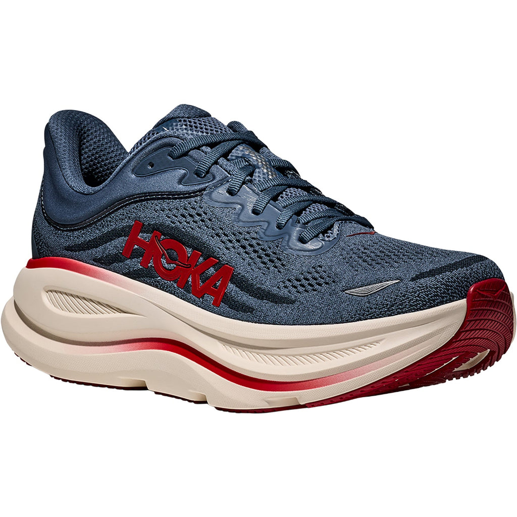 HOKA Bondi 9 Men's Athletic Shoes Thunder Cloud/Vermillion