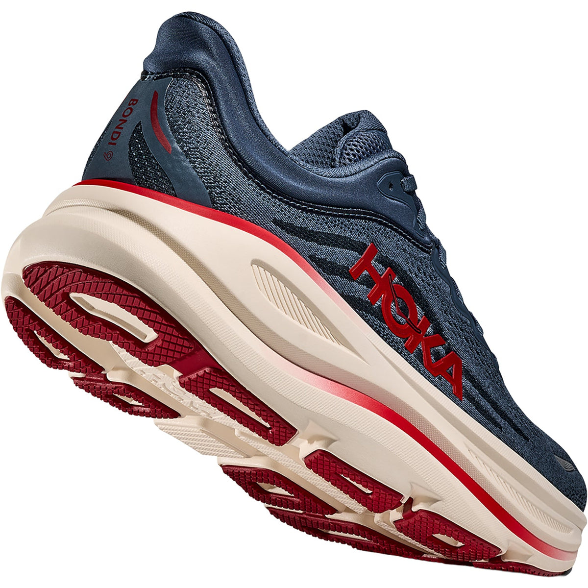 HOKA Bondi 9 Men's Athletic Shoes Thunder Cloud/Vermillion