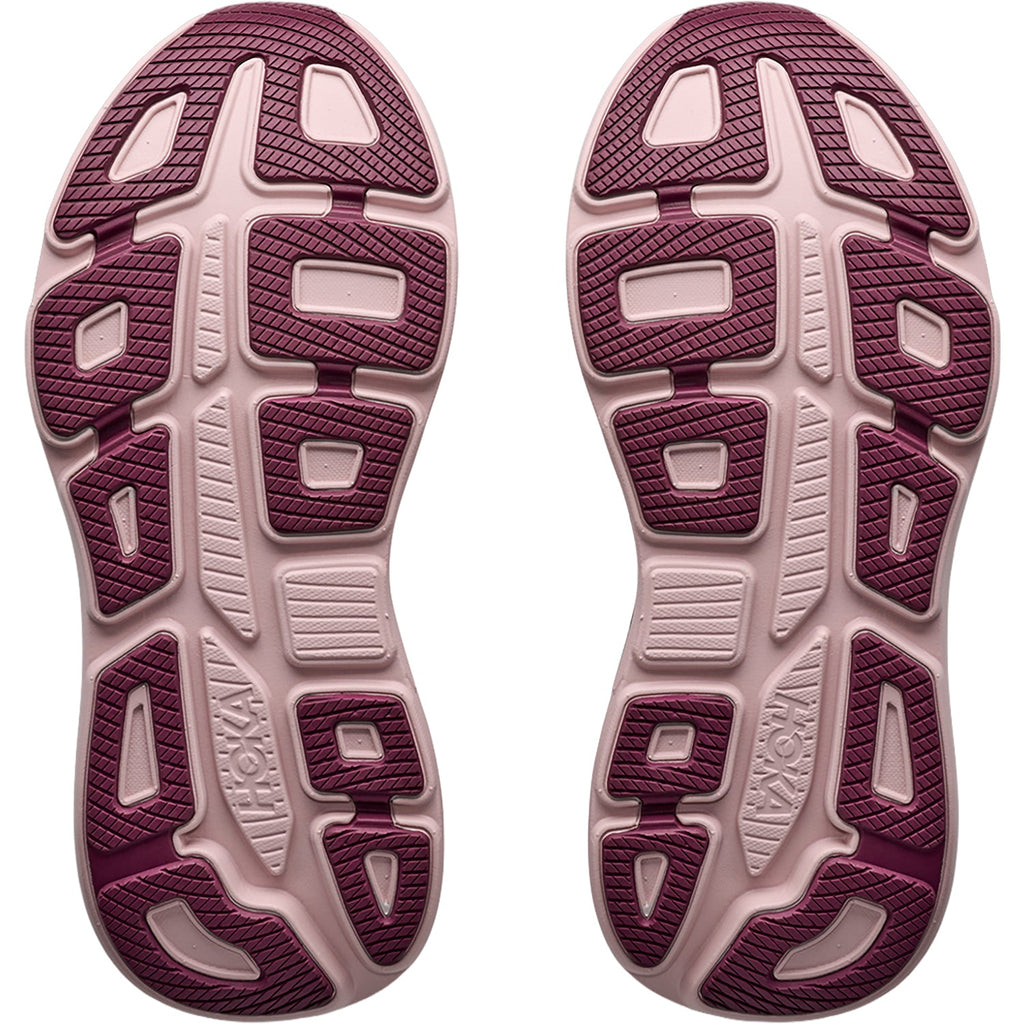 HOKA Bondi 9 Women's Athletic Shoes White/Pink Opal