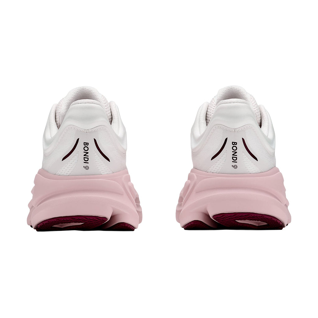 HOKA Bondi 9 Women's Athletic Shoes White/Pink Opal