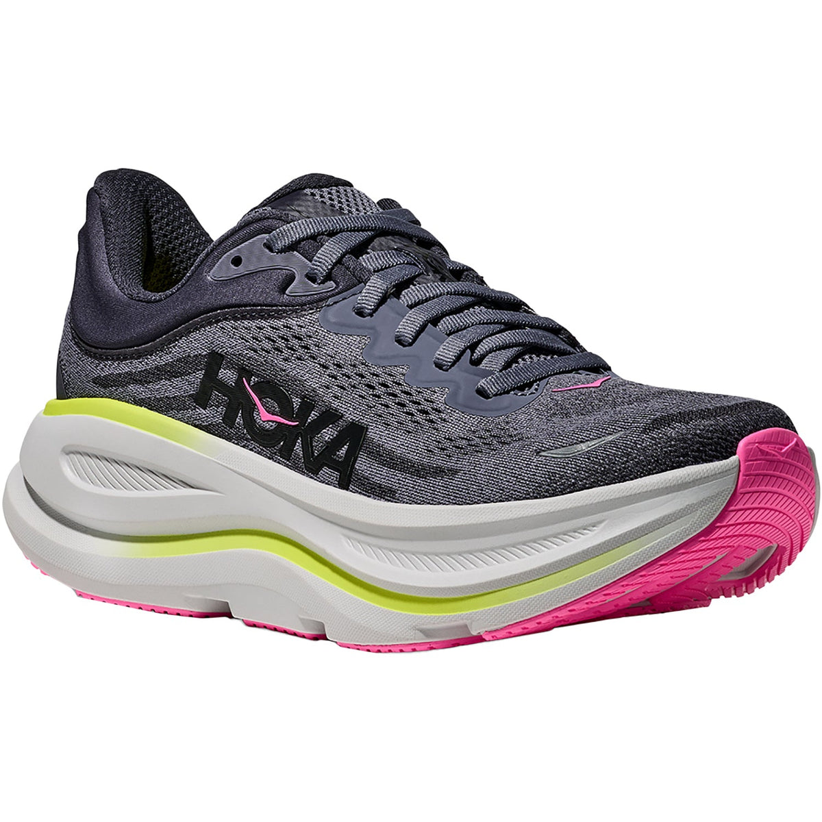 HOKA Bondi 9 Women's Athletic Shoes Charcoal Grey/Grey Skies