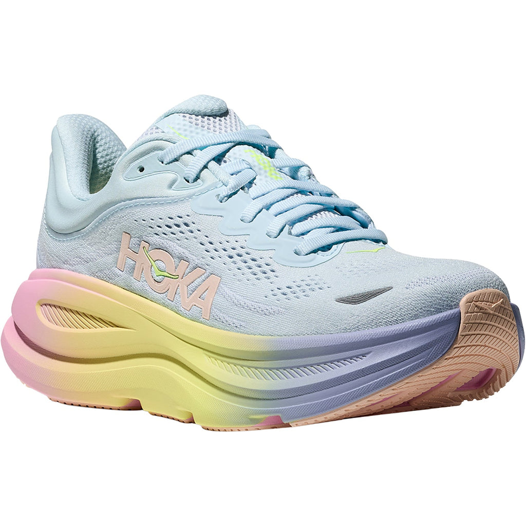 HOKA Bondi 9 Women's Athletic Shoes Glimmering Blue/Overcast