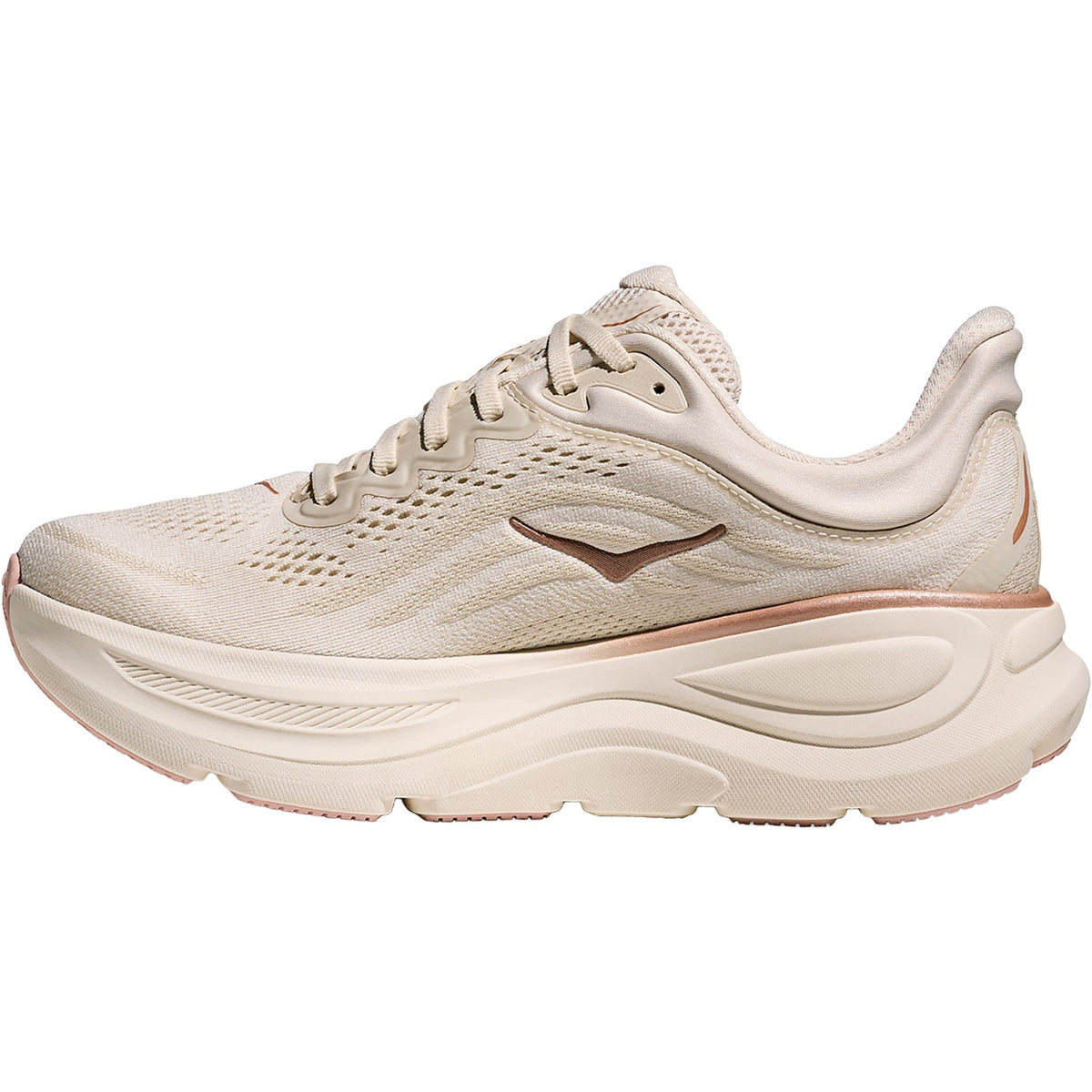HOKA Bondi 9 Women's Athletic Shoes Oat Milk/Rose Gold