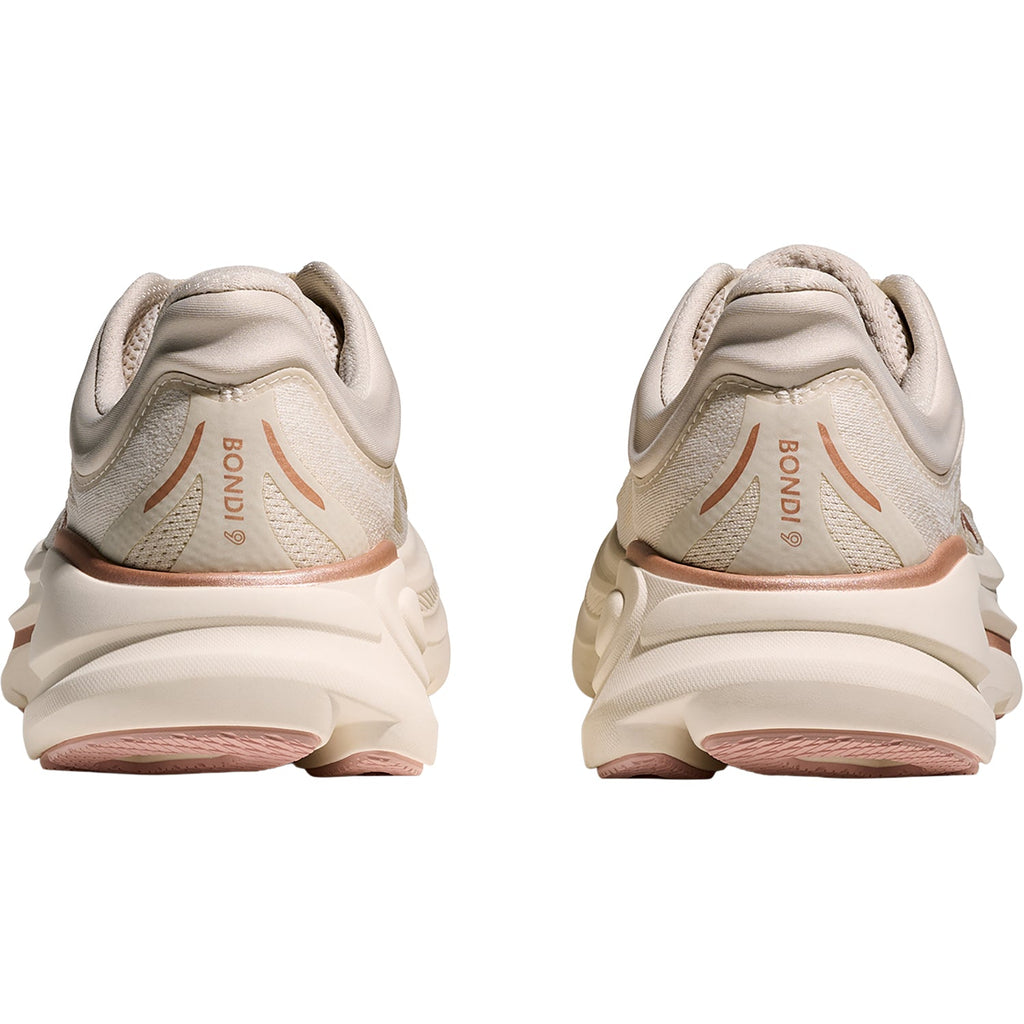 HOKA Bondi 9 Women's Athletic Shoes Oat Milk/Rose Gold