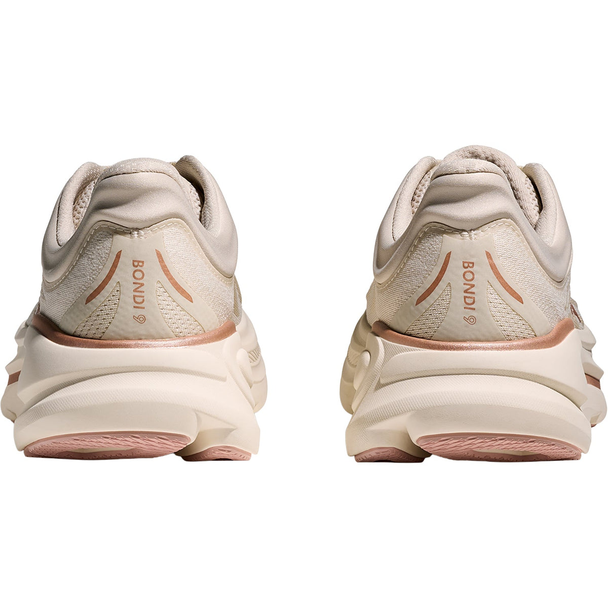 HOKA Bondi 9 Women's Athletic Shoes Oat Milk/Rose Gold
