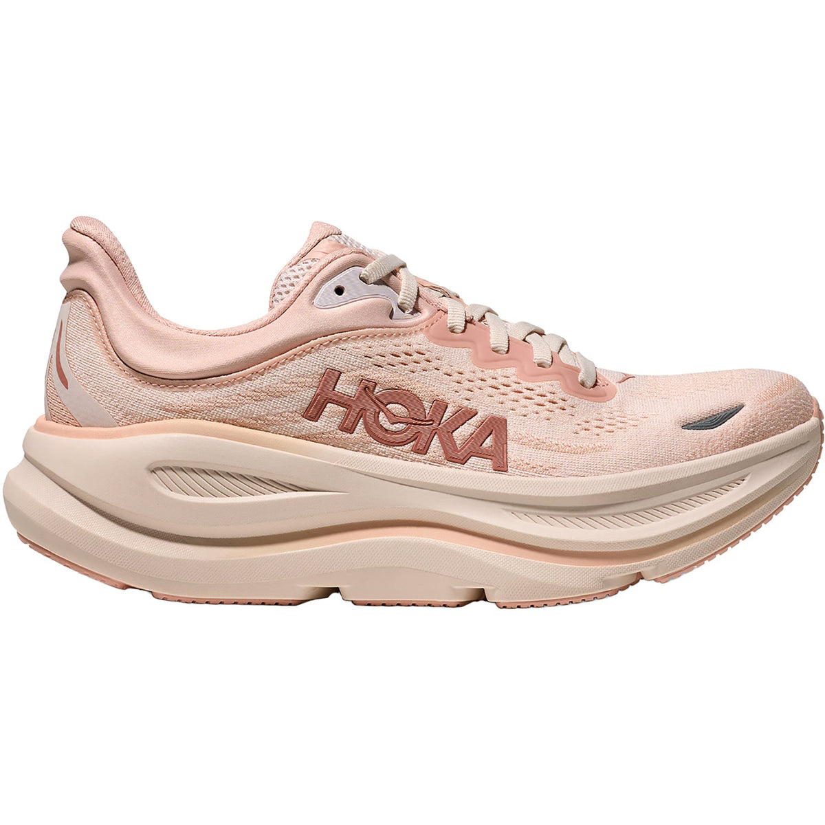 HOKA Bondi 9 Women's Athletic Shoes Rose Latte/Rose Cream