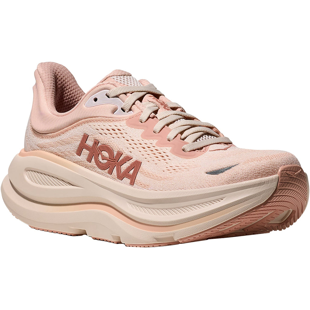 HOKA Bondi 9 Women's Athletic Shoes Rose Latte/Rose Cream