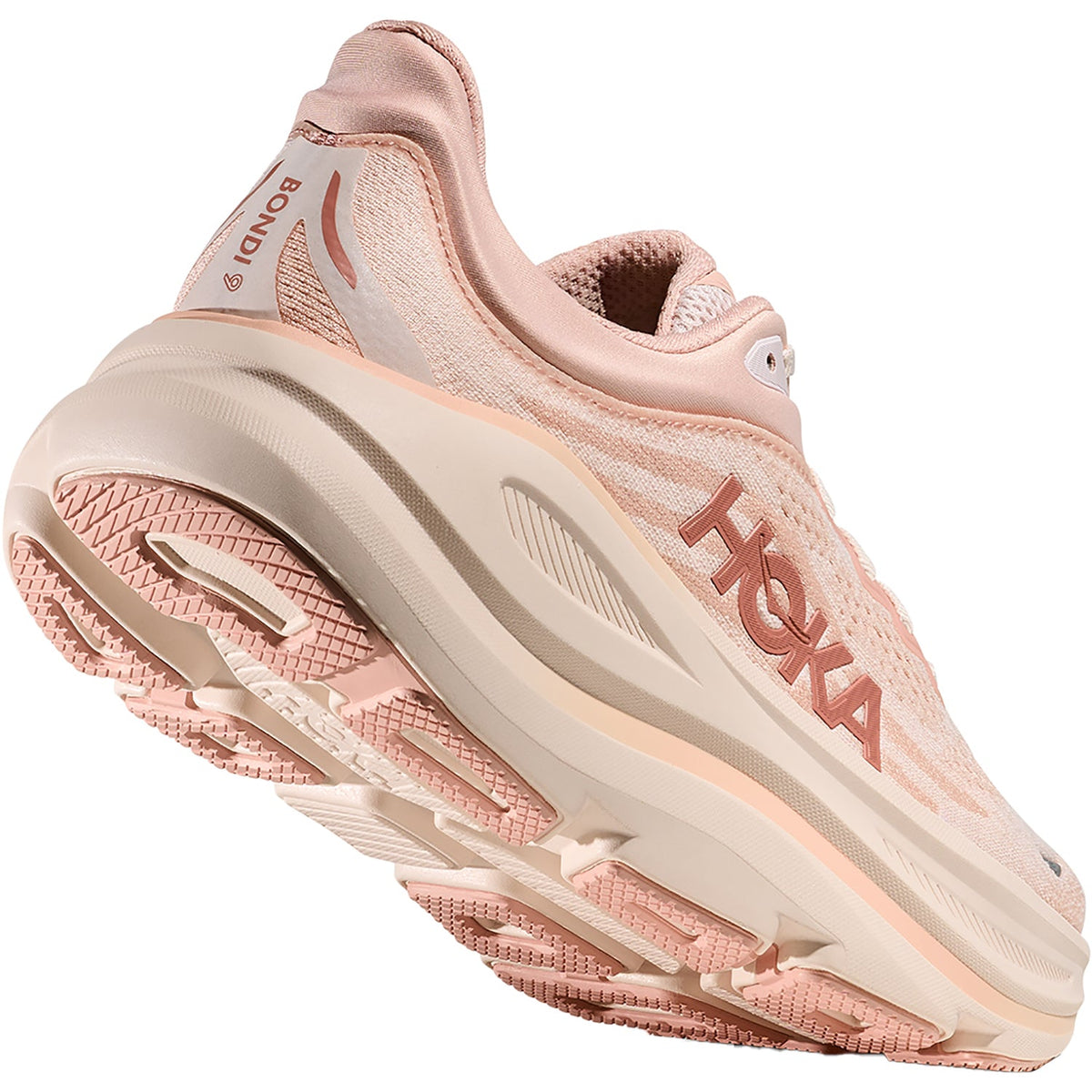 HOKA Bondi 9 Women's Athletic Shoes Rose Latte/Rose Cream