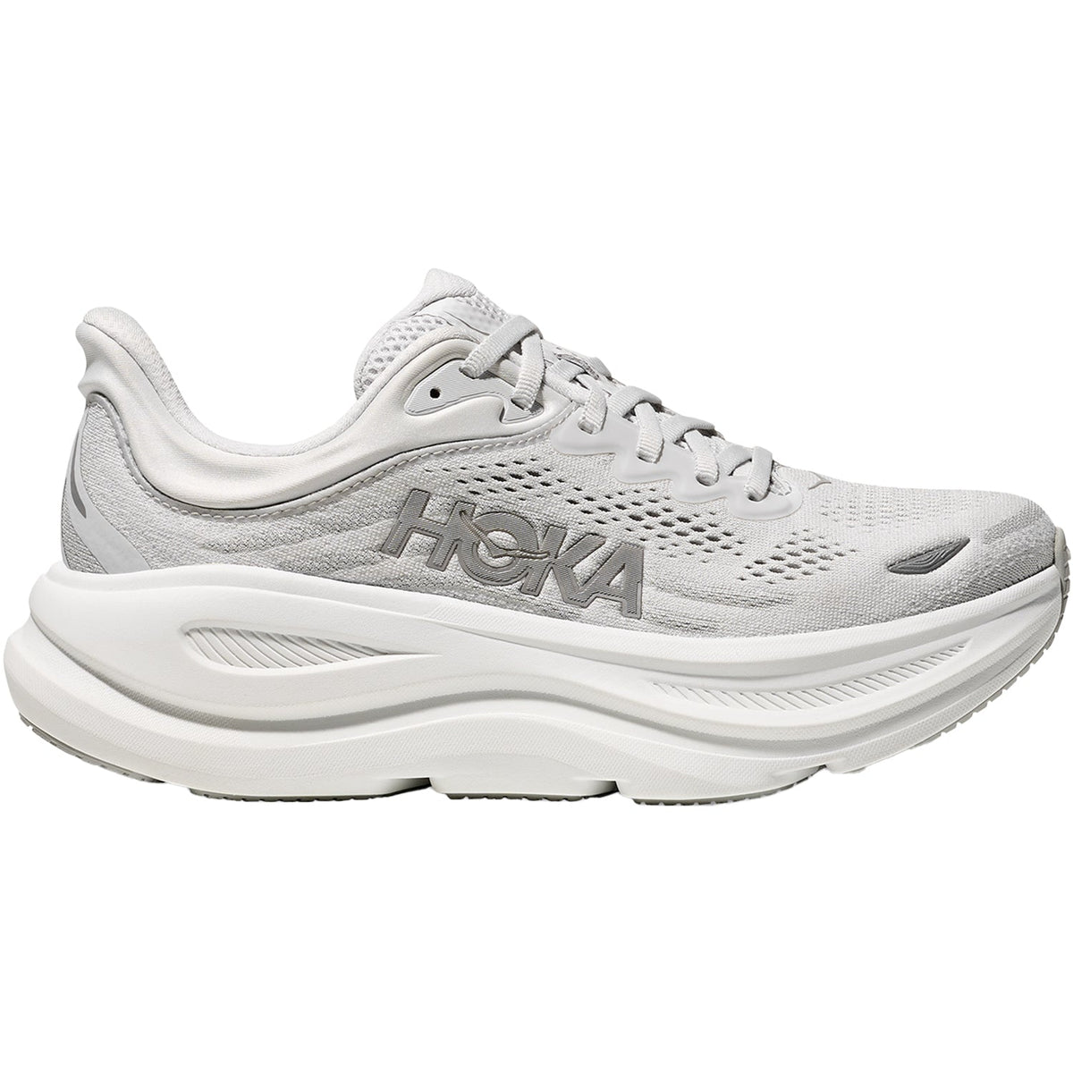 HOKA Bondi 9 Women's Athletic Shoes Stardust/Silver