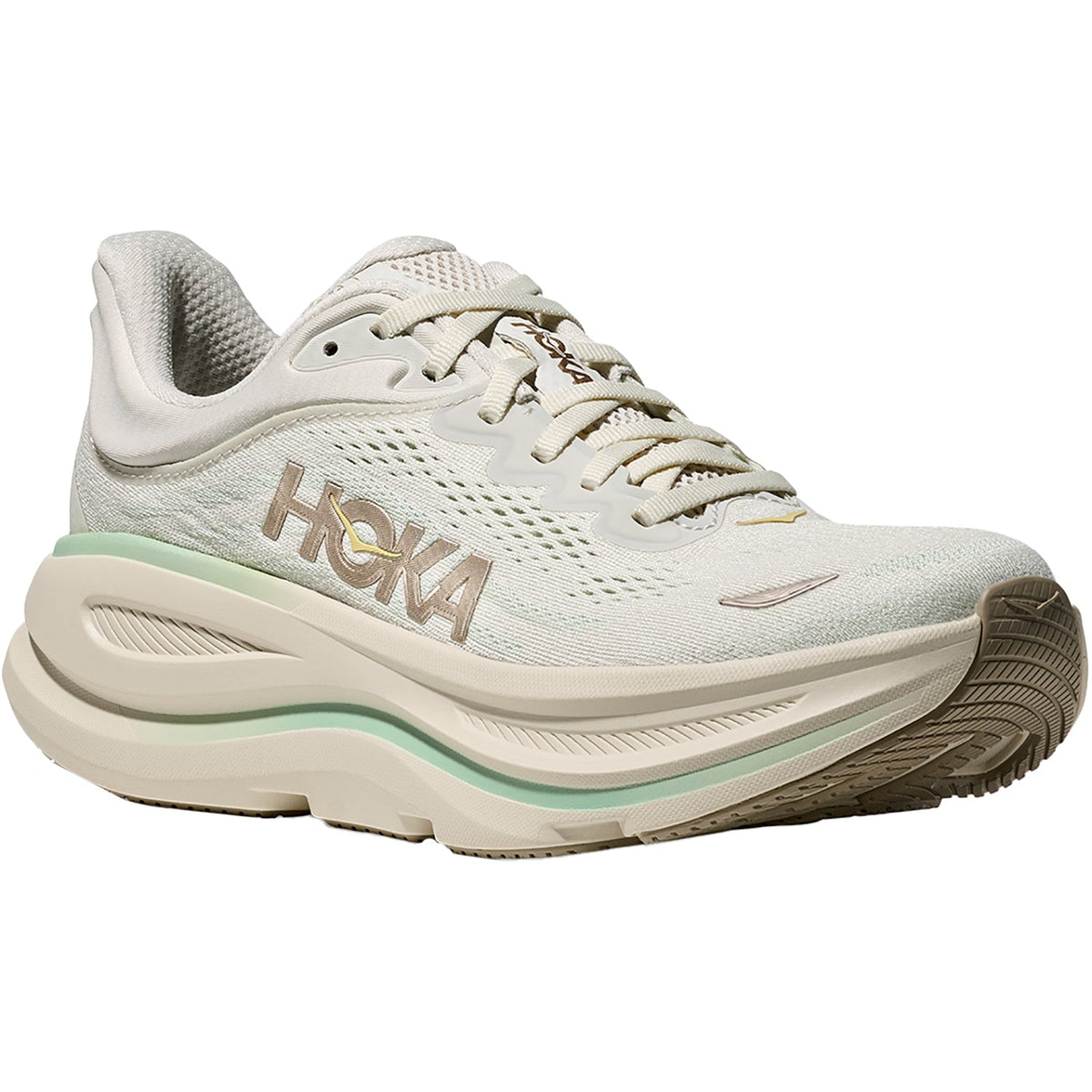 HOKA Bondi 9 Women's Athletic Shoes Truffle Salt/Sea Glass