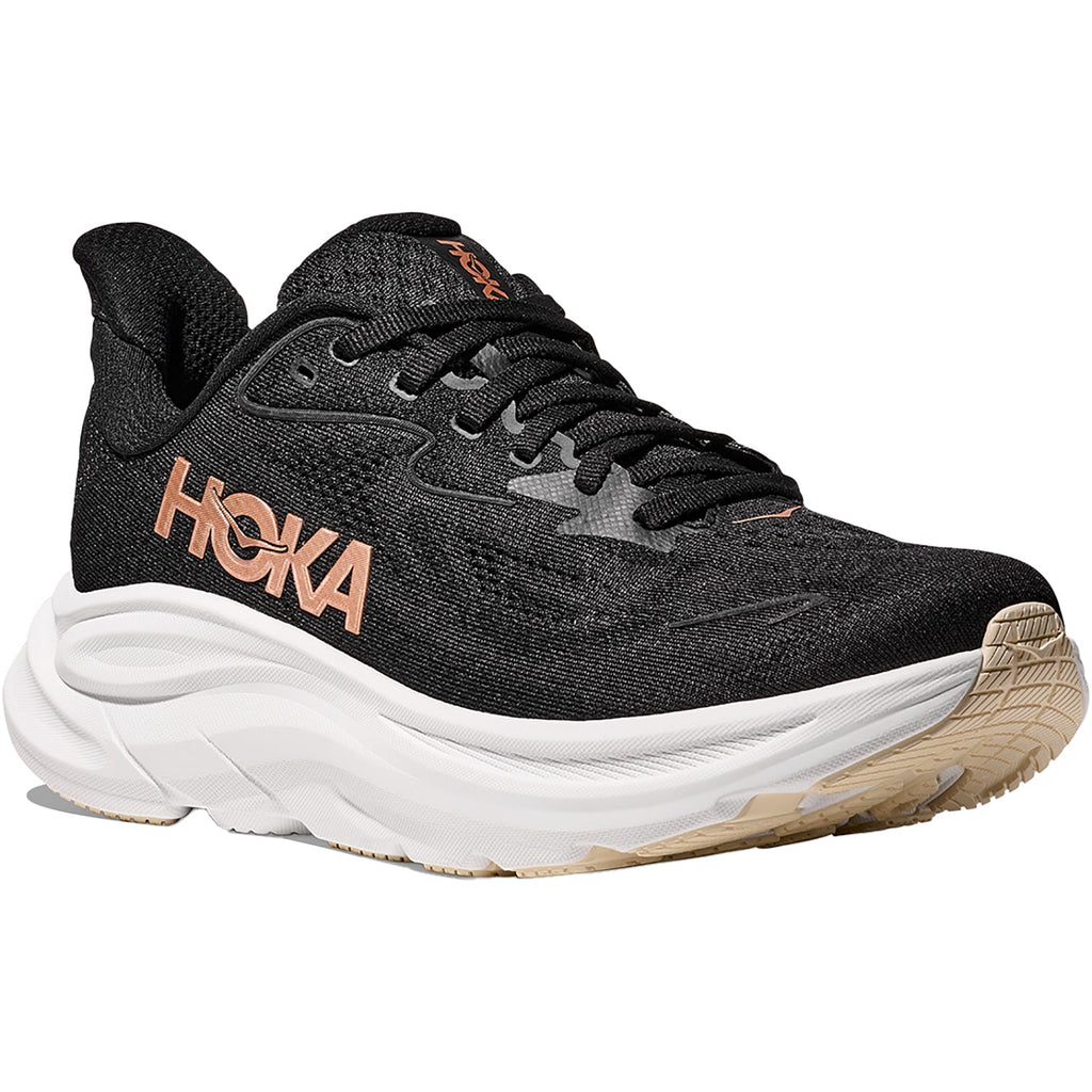 HOKA Clifton 10 Women's Athletic Shoes Black/Rose Gold