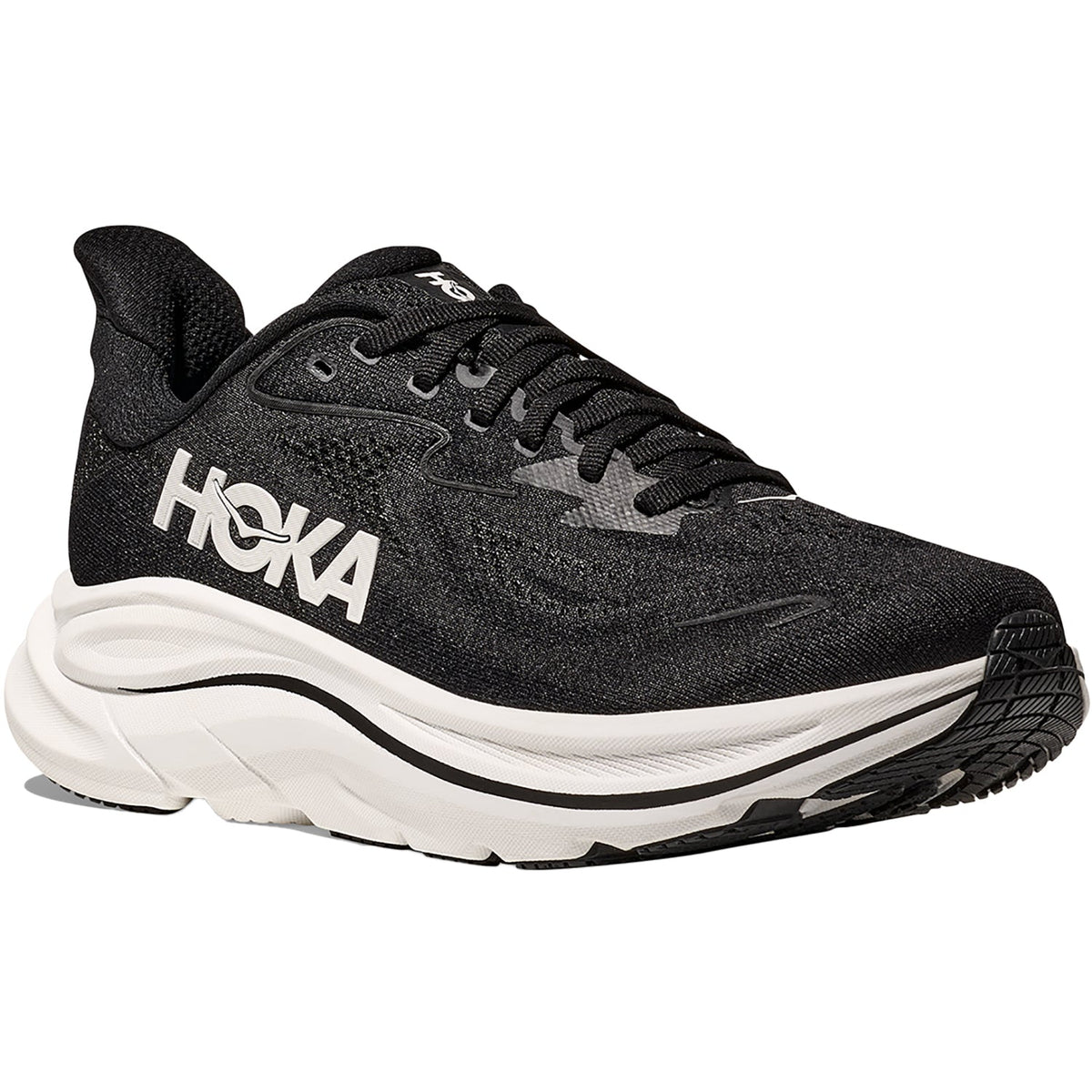 HOKA Clifton 10 Women's Athletic Shoes Black/White