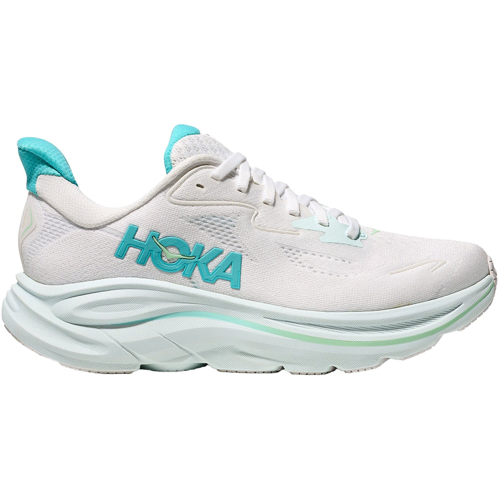 HOKA Clifton 10 Mesh Women's Athletic Shoes White/Cielo Blue