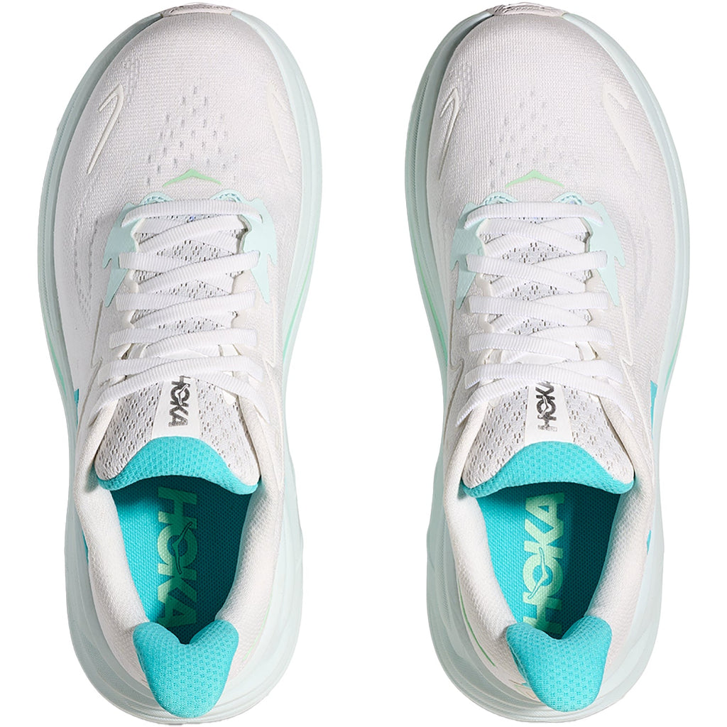 HOKA Clifton 10 Mesh Women's Athletic Shoes White/Cielo Blue
