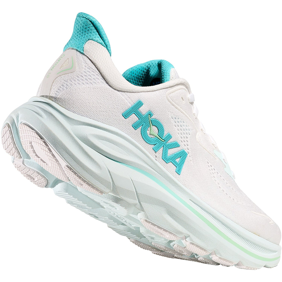 HOKA Clifton 10 Mesh Women's Athletic Shoes White/Cielo Blue