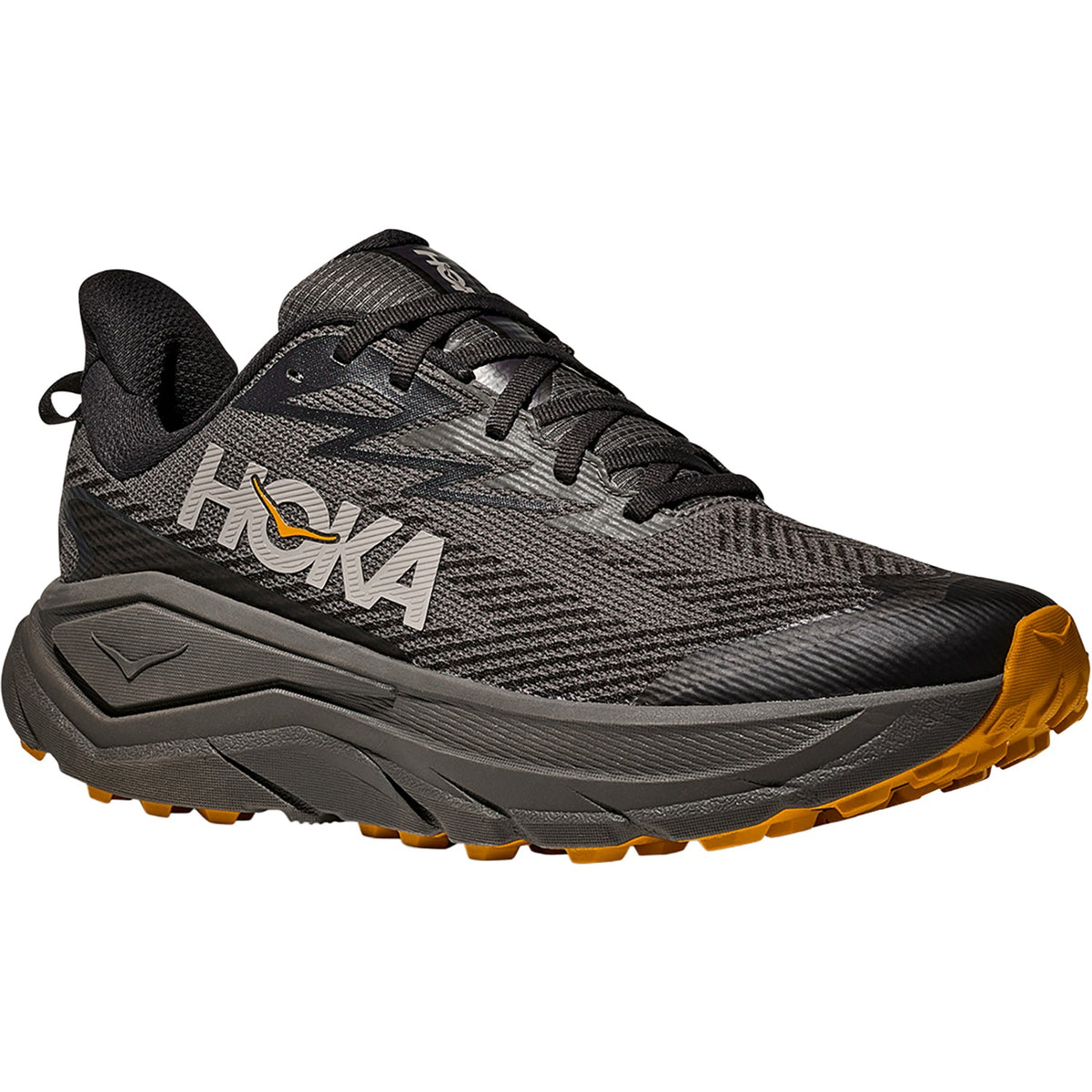 HOKA Challenger 8 GTX Men's Athletic Shoes Trail Running Asphalt Grey/Varsity Yellow