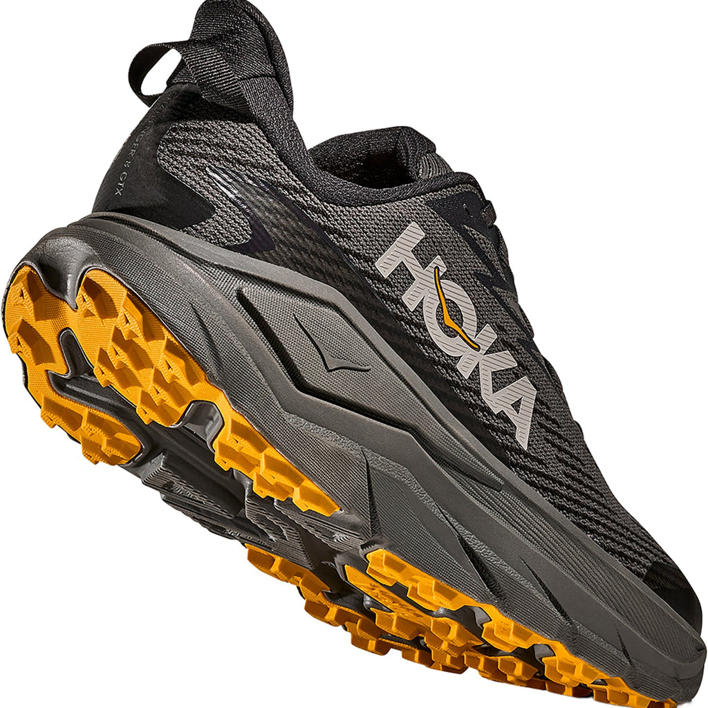 HOKA Challenger 8 GTX Men's Athletic Shoes Trail Running Asphalt Grey/Varsity Yellow