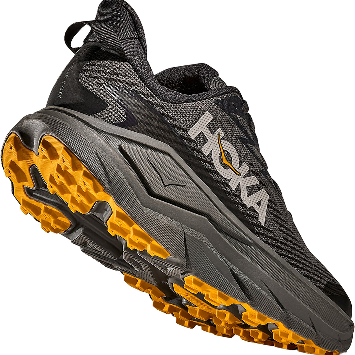 HOKA Challenger 8 GTX Men's Athletic Shoes Trail Running Asphalt Grey/Varsity Yellow