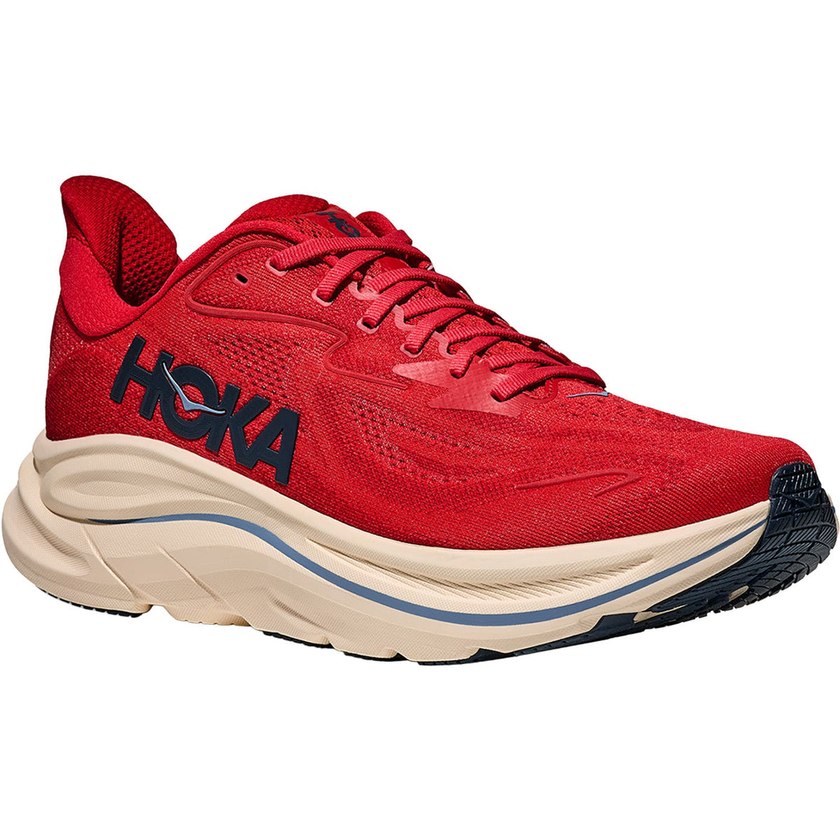 HOKA Clifton 10 Men's Athletic Shoes Vermillion/Varsity Navy