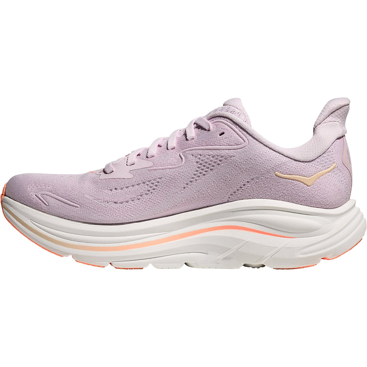 HOKA Clifton 10 Lilac Cream/Tangerine Glow Women's Athletic Shoes L:ilac Cream/Tangerine Glow