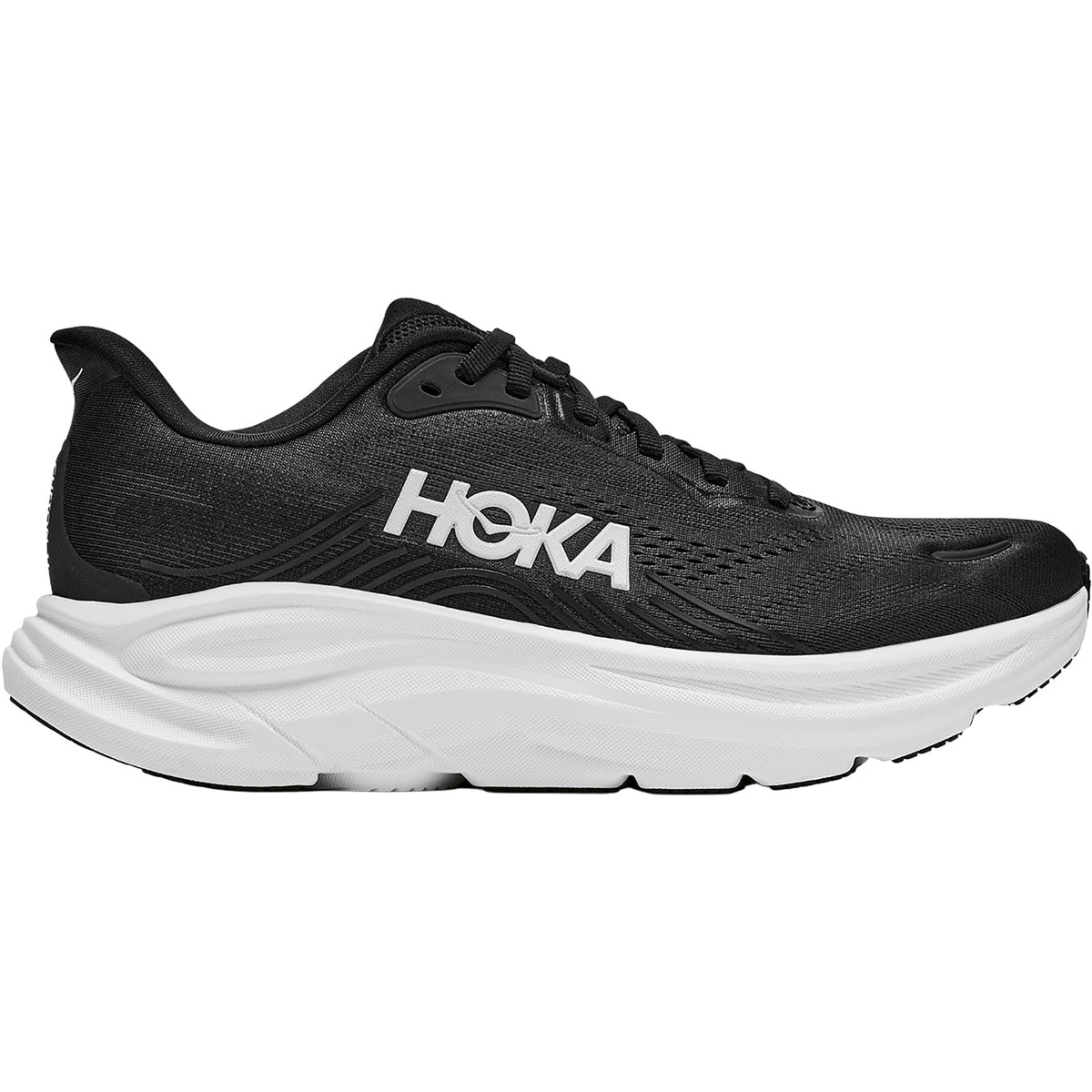 HOKA Clifton 11 Men's Athletic Shoes Black/White