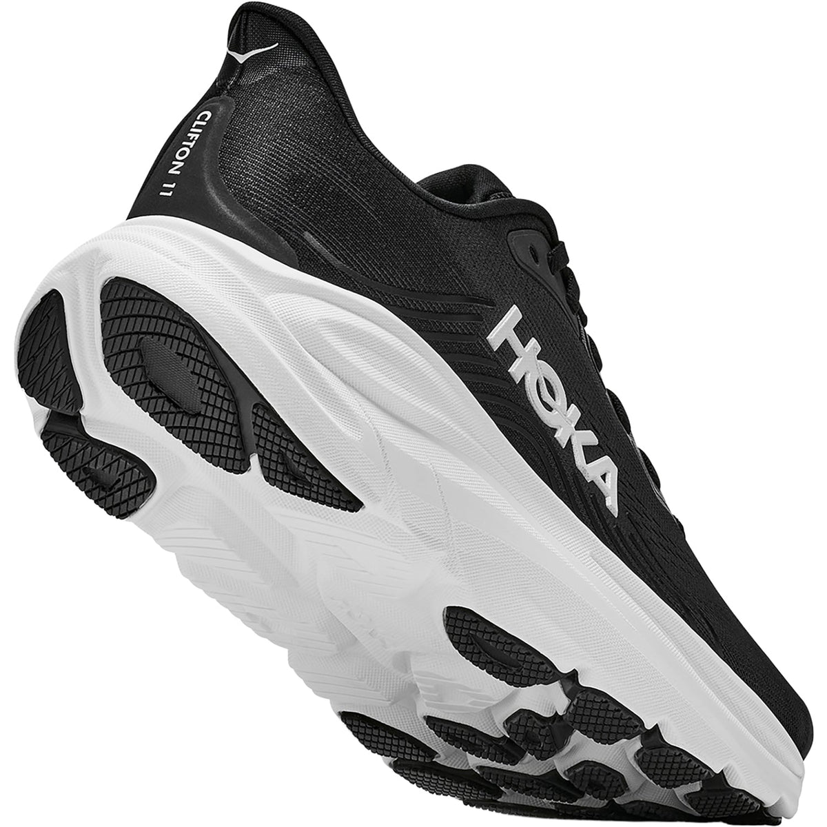 HOKA Clifton 11 Men's Athletic Shoes Black/White