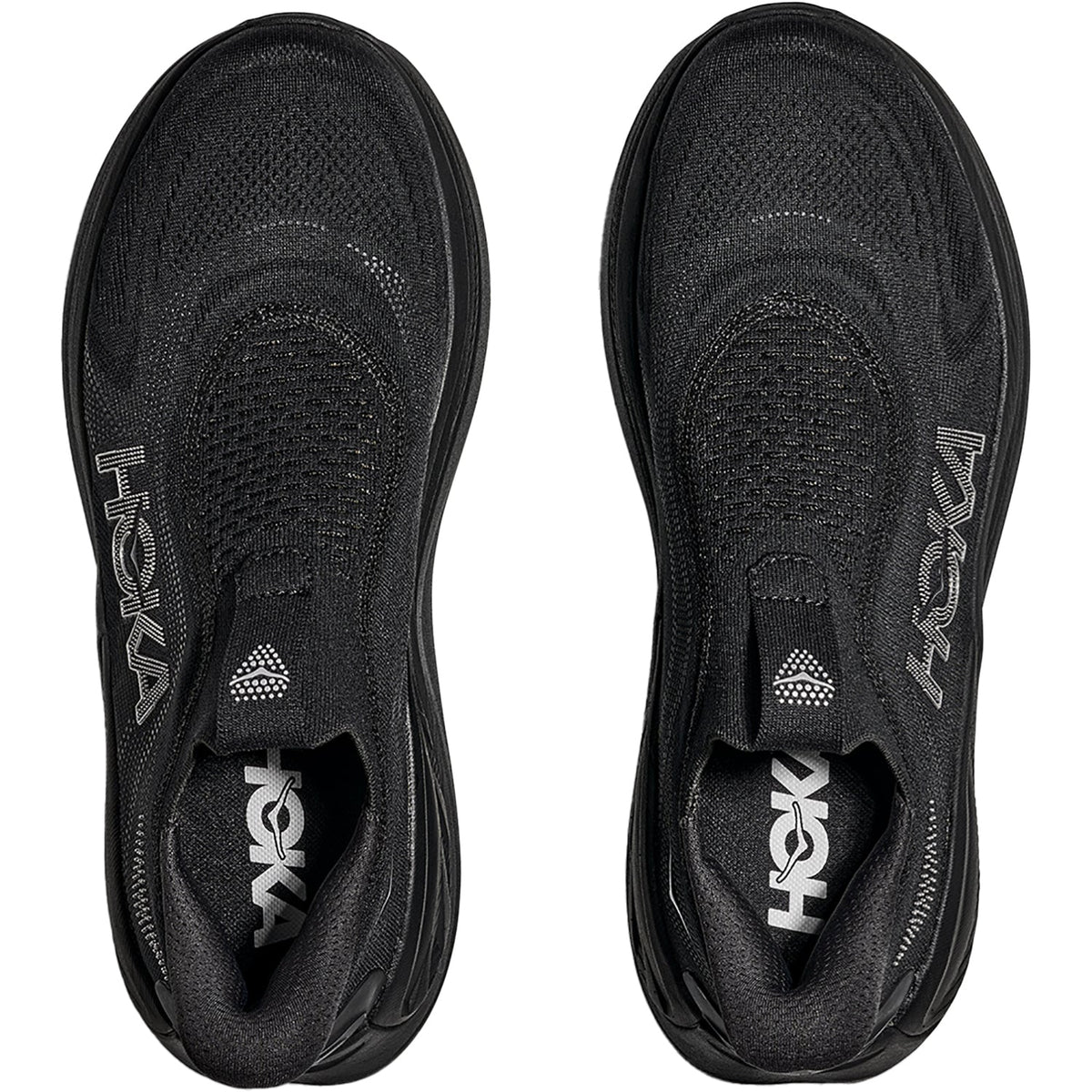 HOKA Skyward Laceless Men's Athletic Shoes Recovery Slip Ons Black/Black