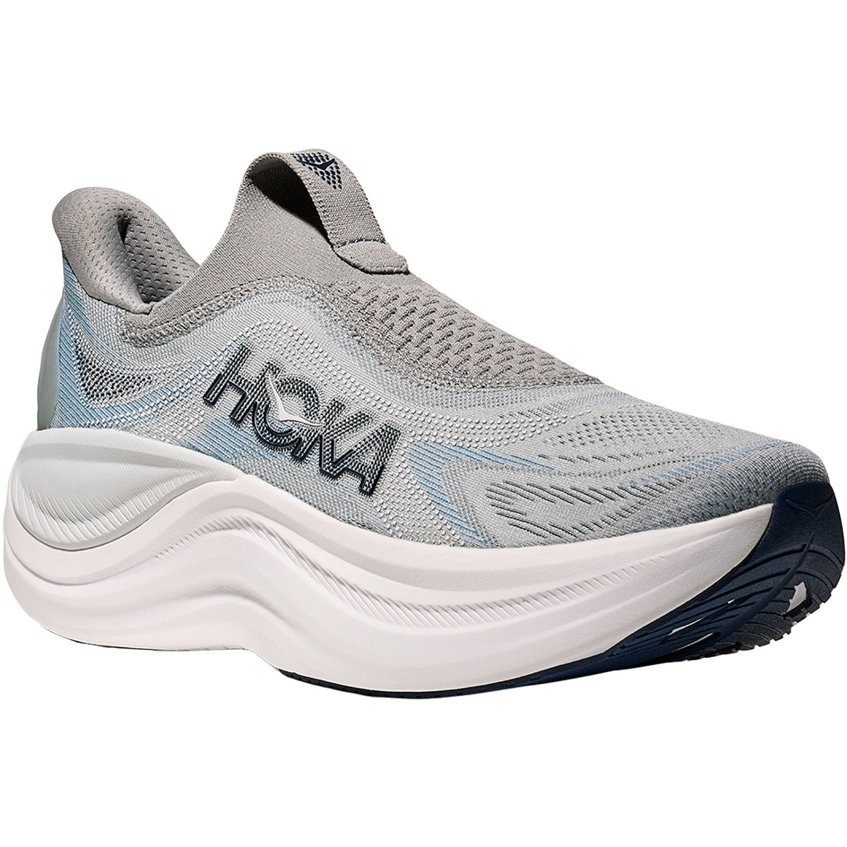 HOKA Skyward Laceless Men's Athletic Shoes Recovery Slip Ons Stardust/Stellar Grey