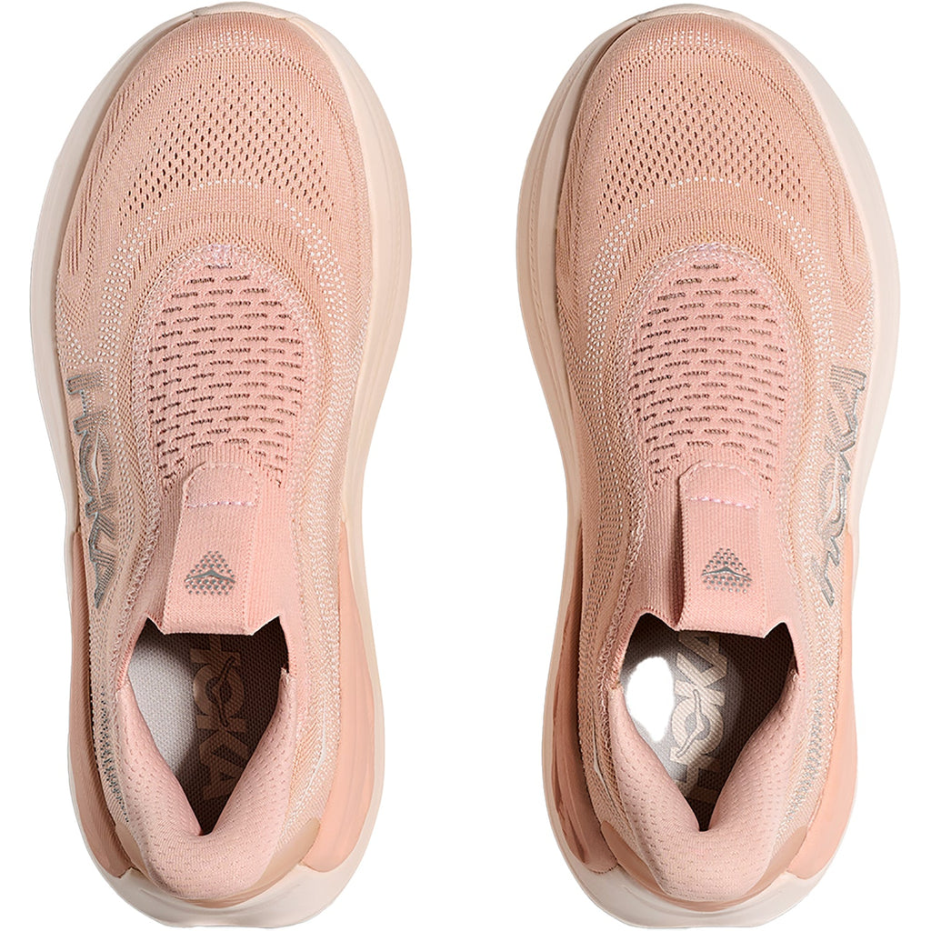 HOKA Skyward Laceless Women's Athletic Shoes Recovery Slip Ons Rose Latte/Rose Cream