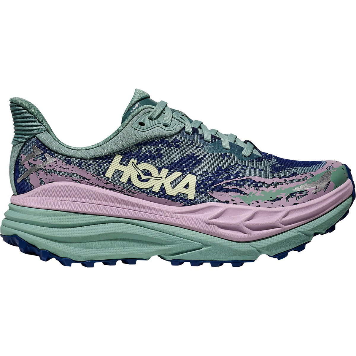 HOKA Stinson 7 Women's Hiking Shoes Rosemary/Fragrant Lilac (Stability Support/Trail)