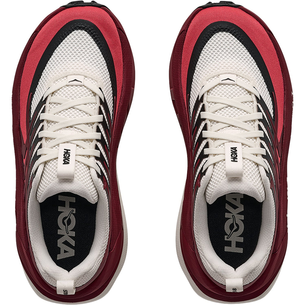 HOKA Stinson 8 Women's Athletic Shoes Alabaster/Varsity Burgundy