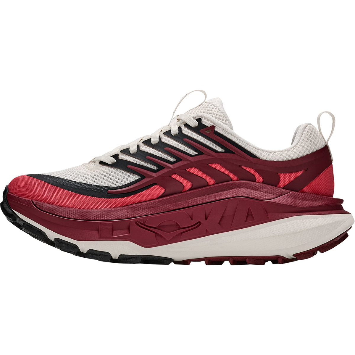 HOKA Stinson 8 Women's Athletic Shoes Alabaster/Varsity Burgundy