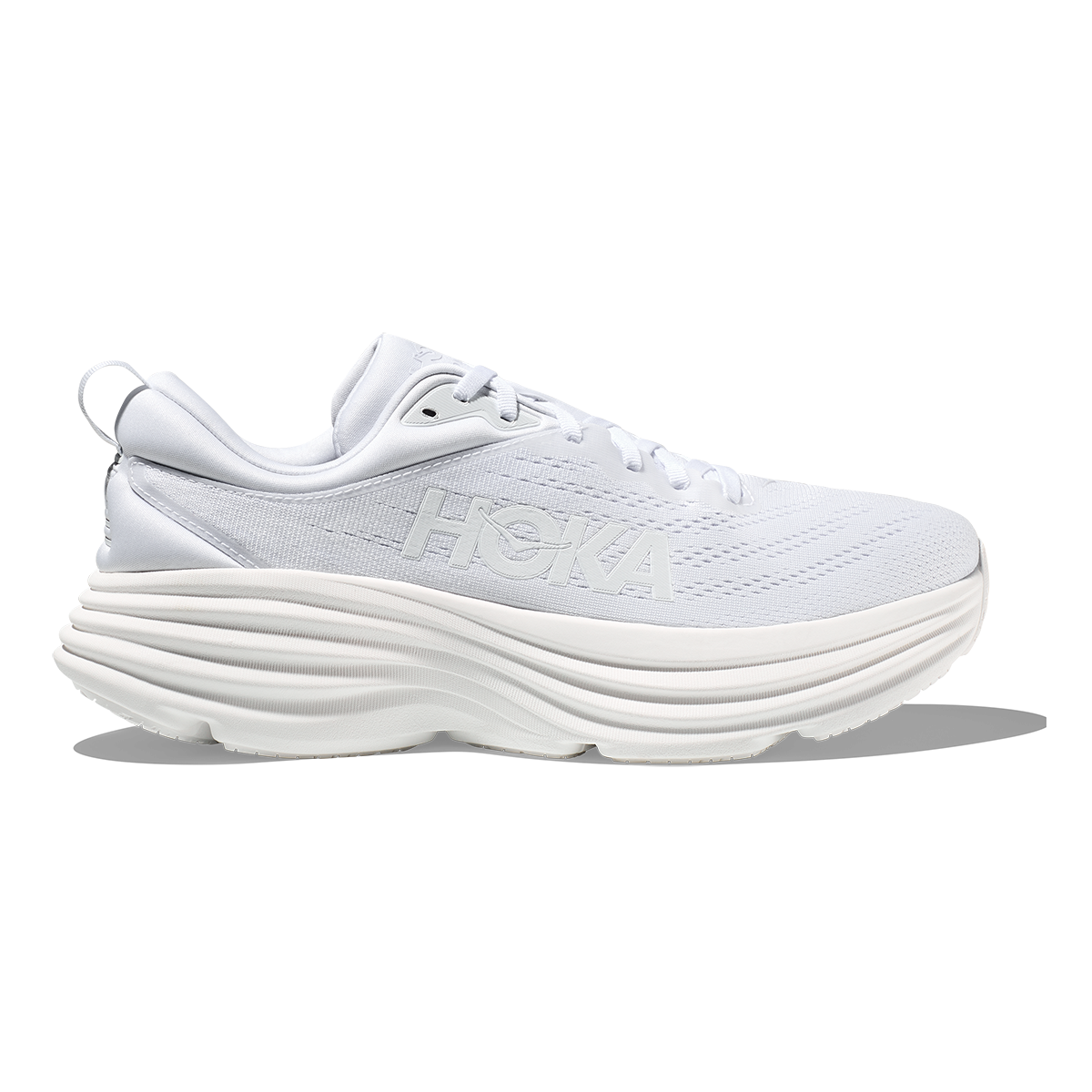 HOKA Bondi 8 - White - White Men's Shoes