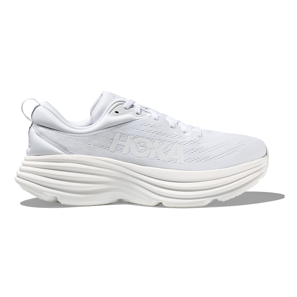 HOKA Bondi 8 - White - White Men's Shoes