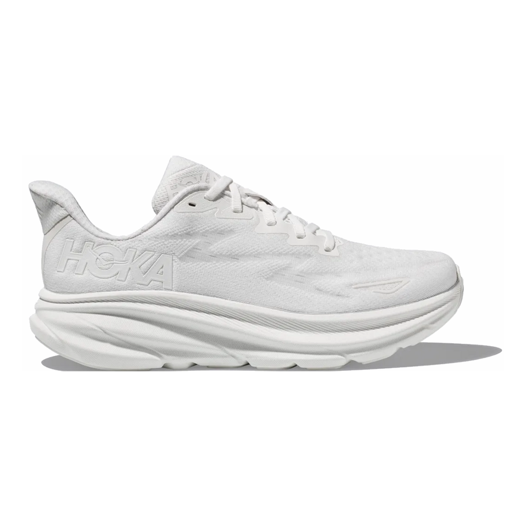 HOKA Clifton 9 - White - White Women's Running Shoes