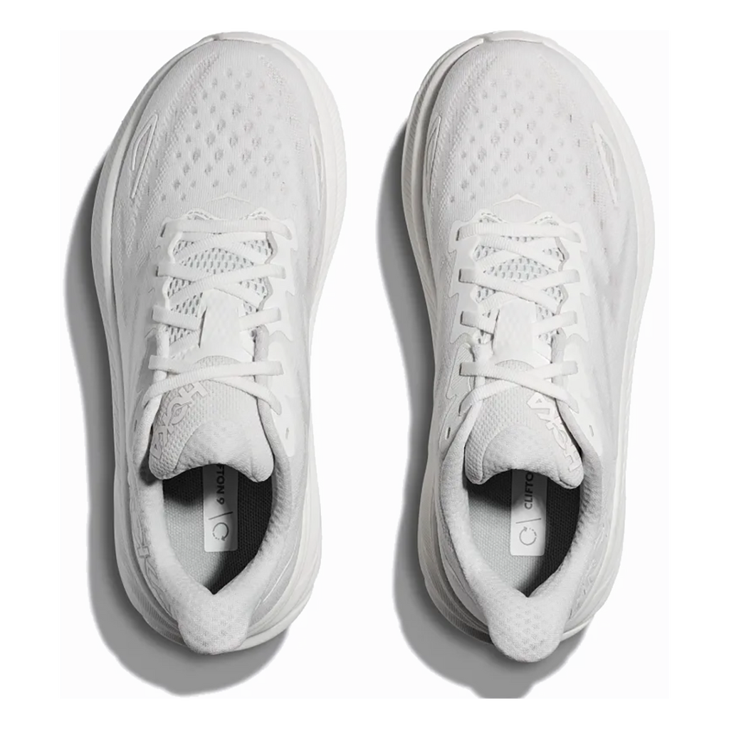 HOKA Clifton 9 - White - White Women's Running Shoes