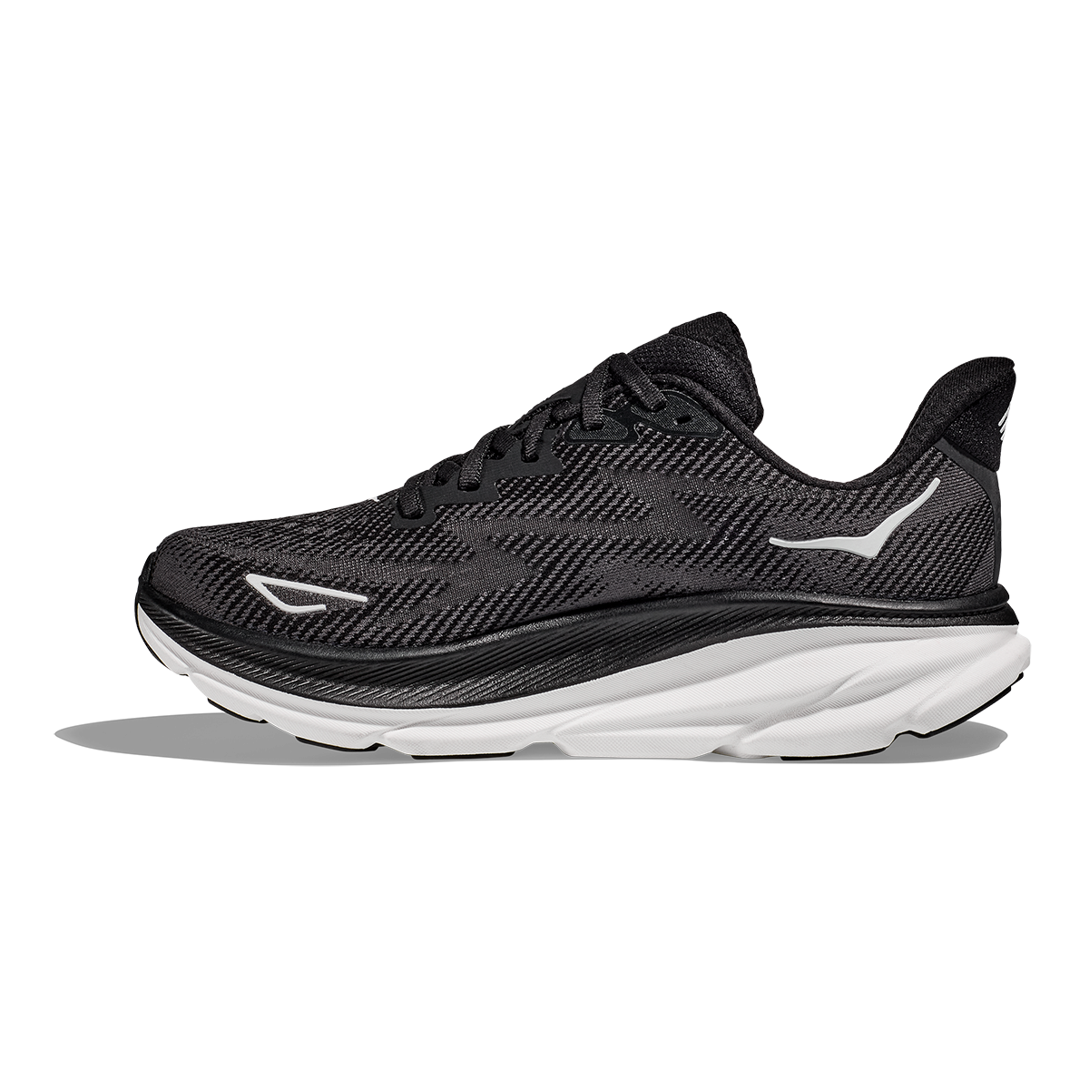 HOKA Clifton 9 - Black - White Women's Running Shoes